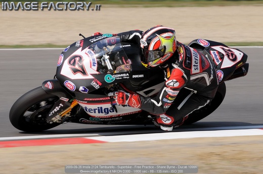 2009-09-26 Imola 2124 Tamburello - Superbike - Free Practice - Shane Byrne - Ducati 1098R